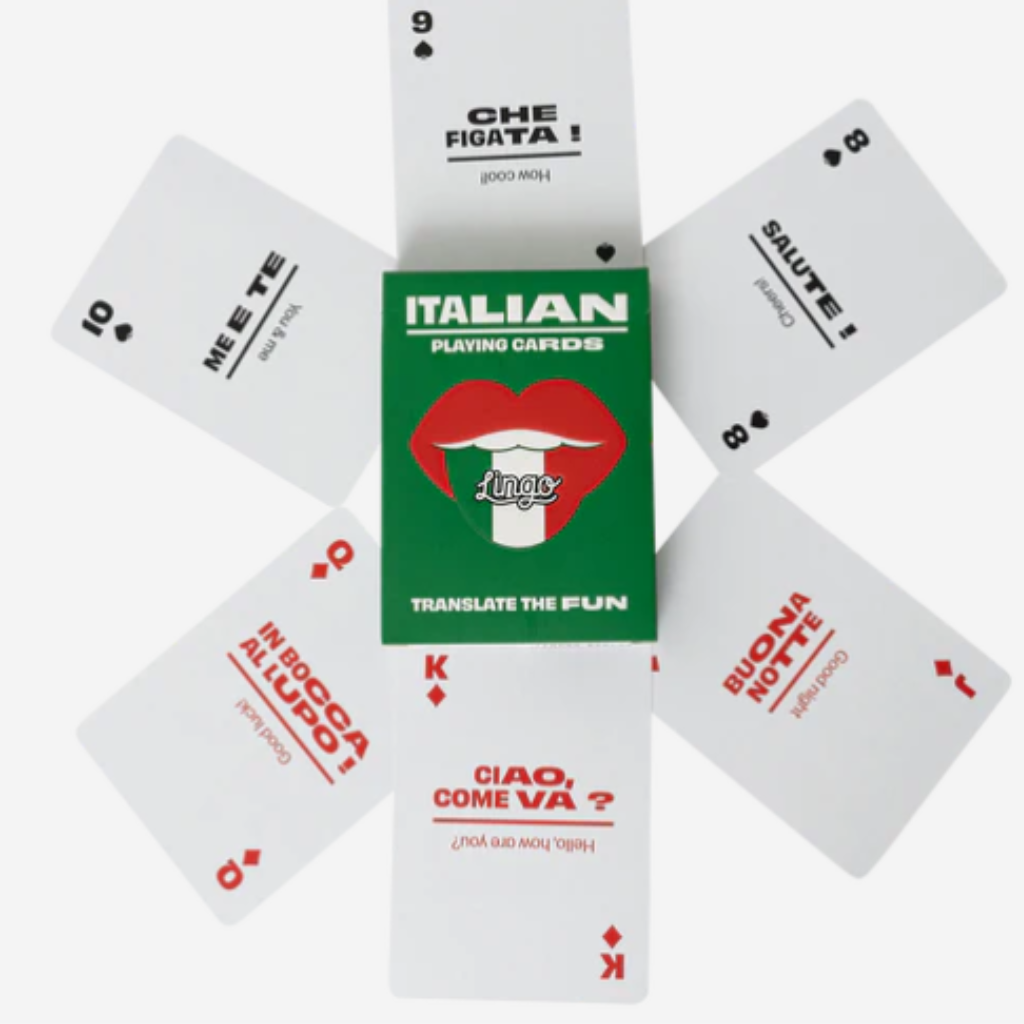 LINGO Italian Language Learning Playing Cards