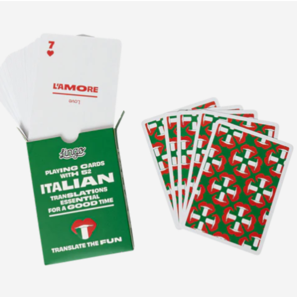 LINGO Italian Language Learning Playing Cards