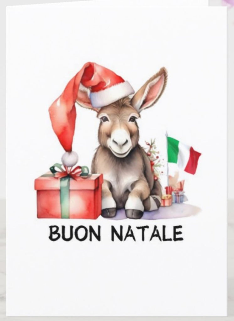 Buon Natale Dominick the Donkey Greeting Card