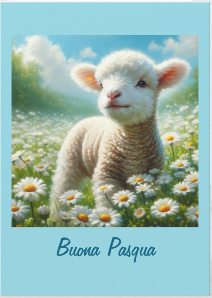 Buona Pasqua Baby Lamb Greeting Card